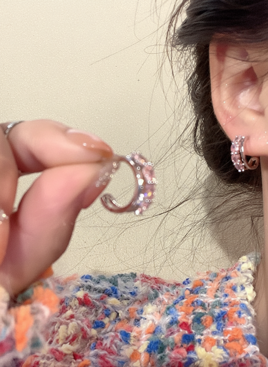 Pink Elegant earrings